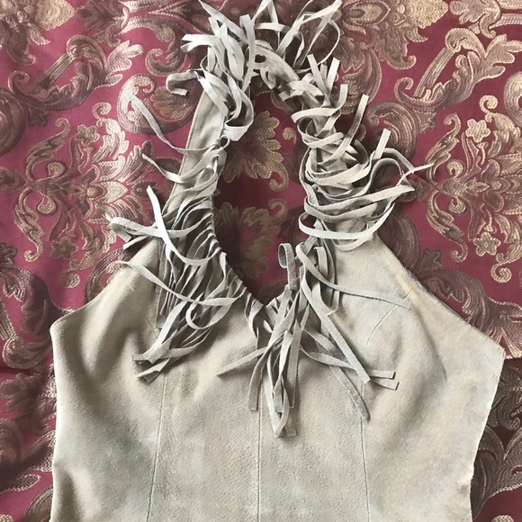 Wilsons Leather Tops - WILSON LEATHER Suede Fringed Vest XS